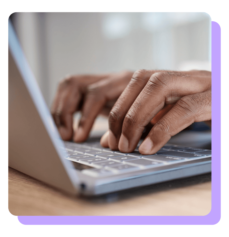 Man typing on laptop Man typing on laptop