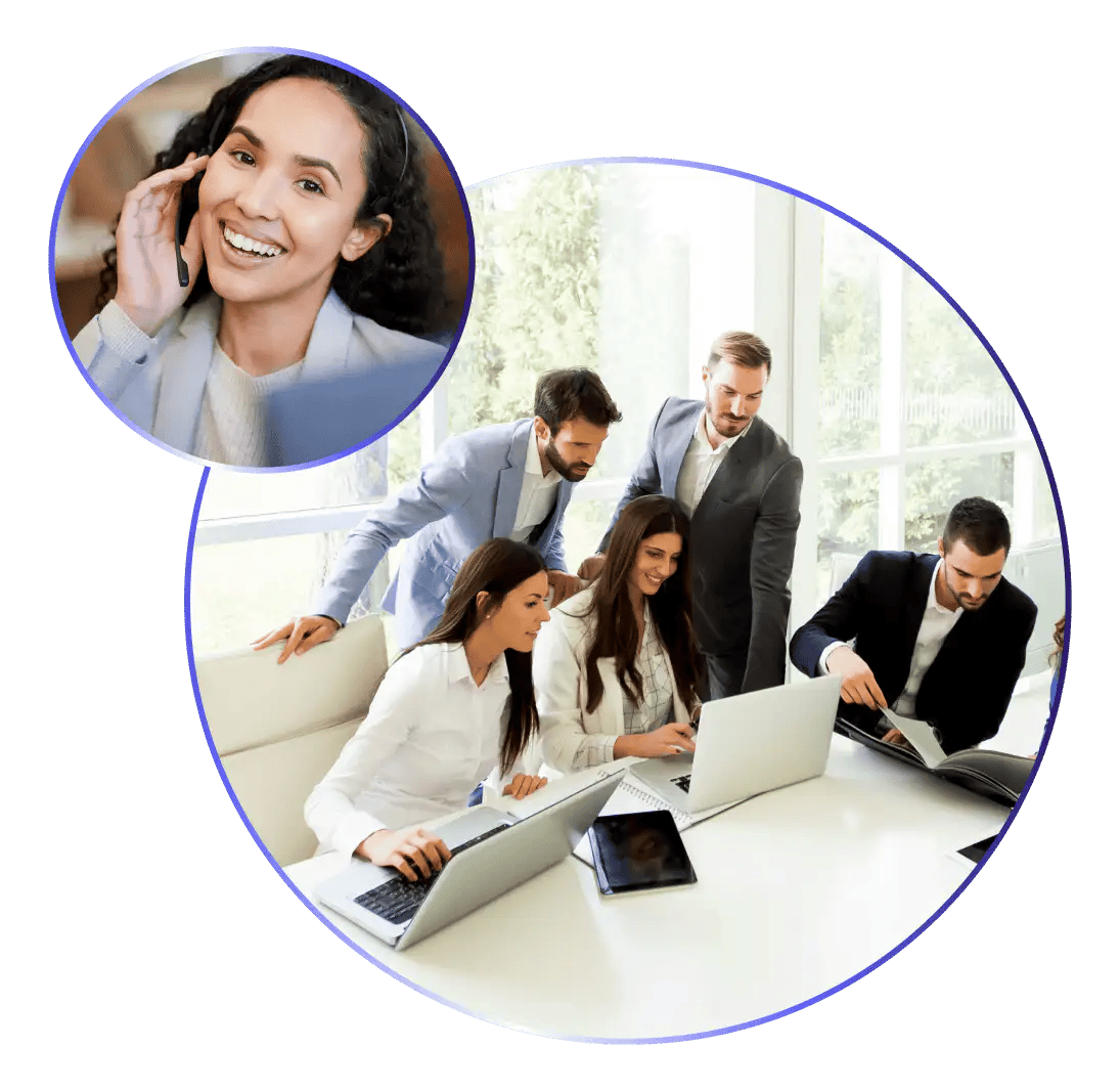 Professional office worker smiling in conference room