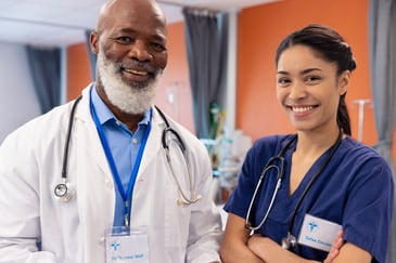 healthcare providers enjoying a laugh at work