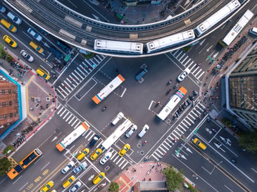 traffic jam in big city